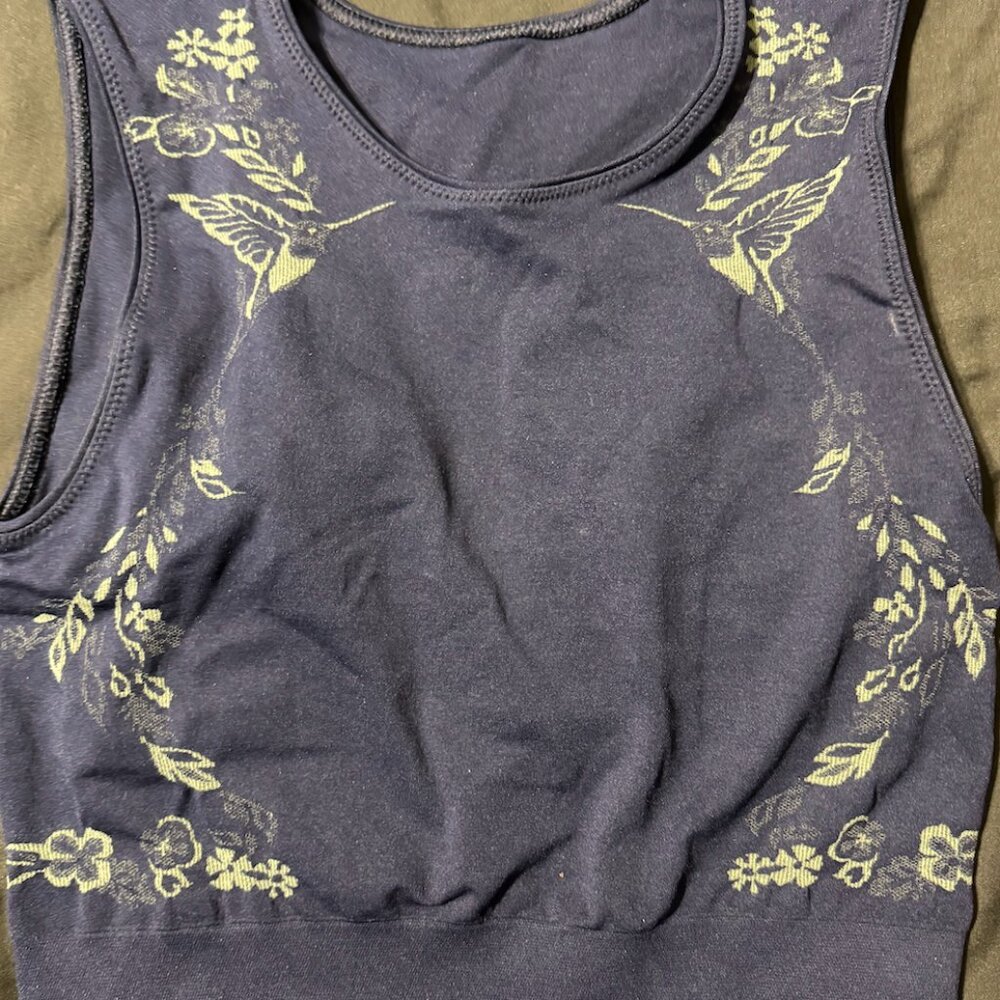 Lucas Hugh Women's 2 piece Navy leggings and top- Humming bird- M